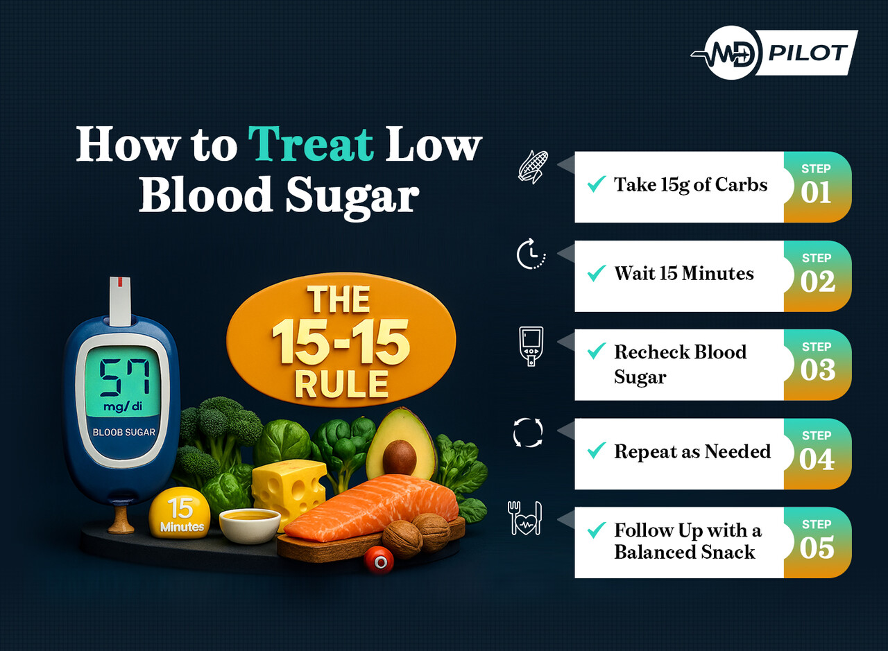 How to Treat Low Blood Sugar: The 15-15 Rule.