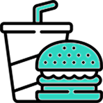 Portion plate graphic for personal portion calculator