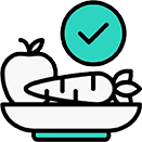 Balanced snack components illustration representing diabetic snack builder