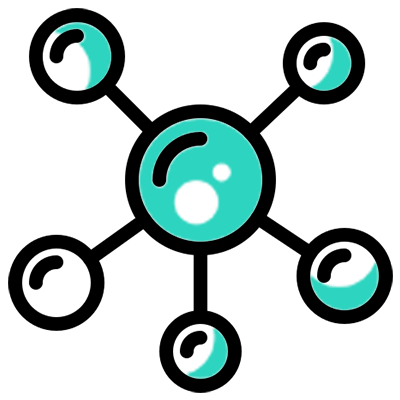 an svg icon of peptide molecular structure